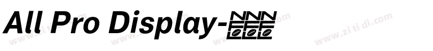 All Pro Display字体转换